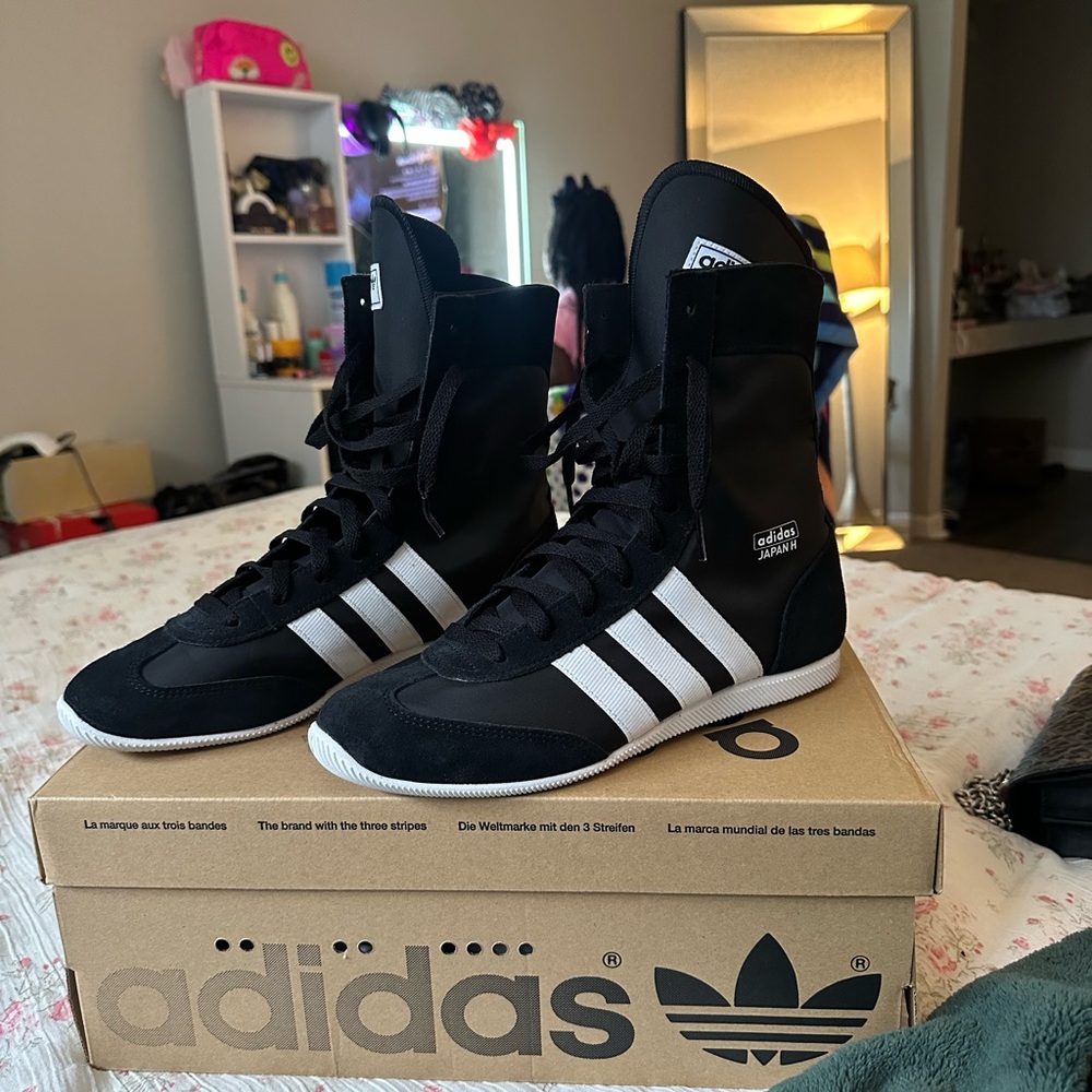 Adidas Black and White High-Top Japan H